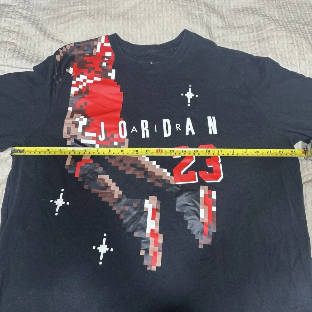 Nike Michael Jordan Long Sleeve Pixelated Graphic Shirt T-Shirt Mens XL